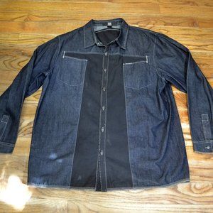 MARITHE GIRBAUD Jean Jacket Shirt Bliue Denim XL